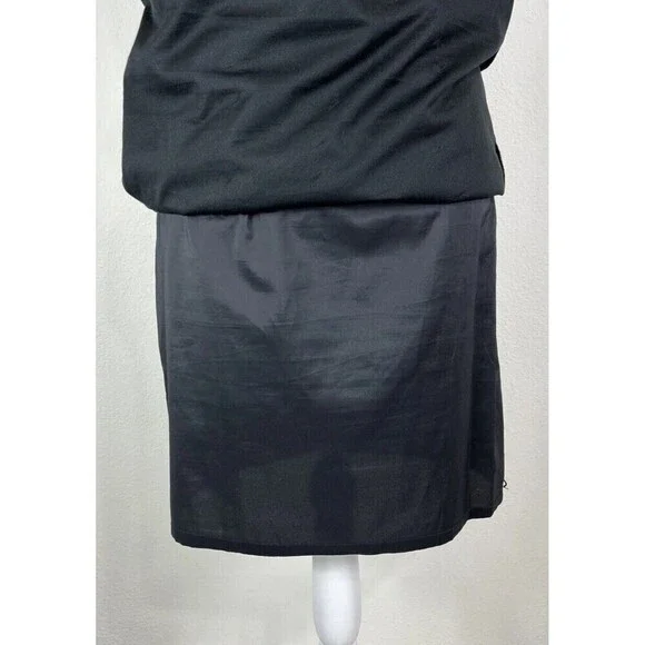 Ann Taylor Animal Print Ruched Sheath Dress Sleeveless Black Grey White Size 6 - Picture 13 of 14